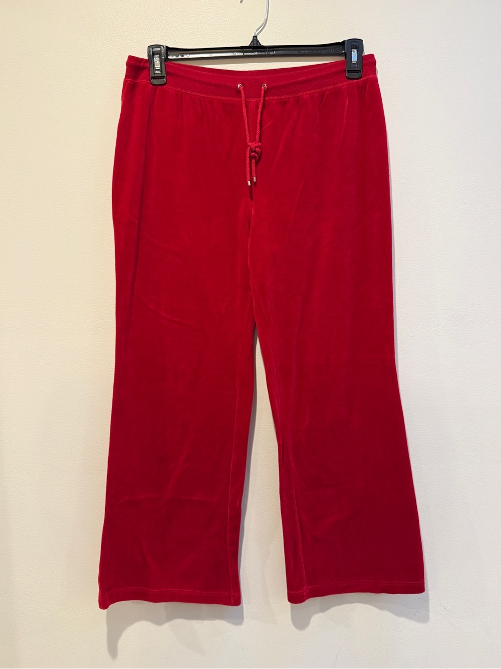 Y2K Vintage Tailor B. Moss Red Velour Track Jacket & Wide-Leg Joggers - Picture 4 of 6